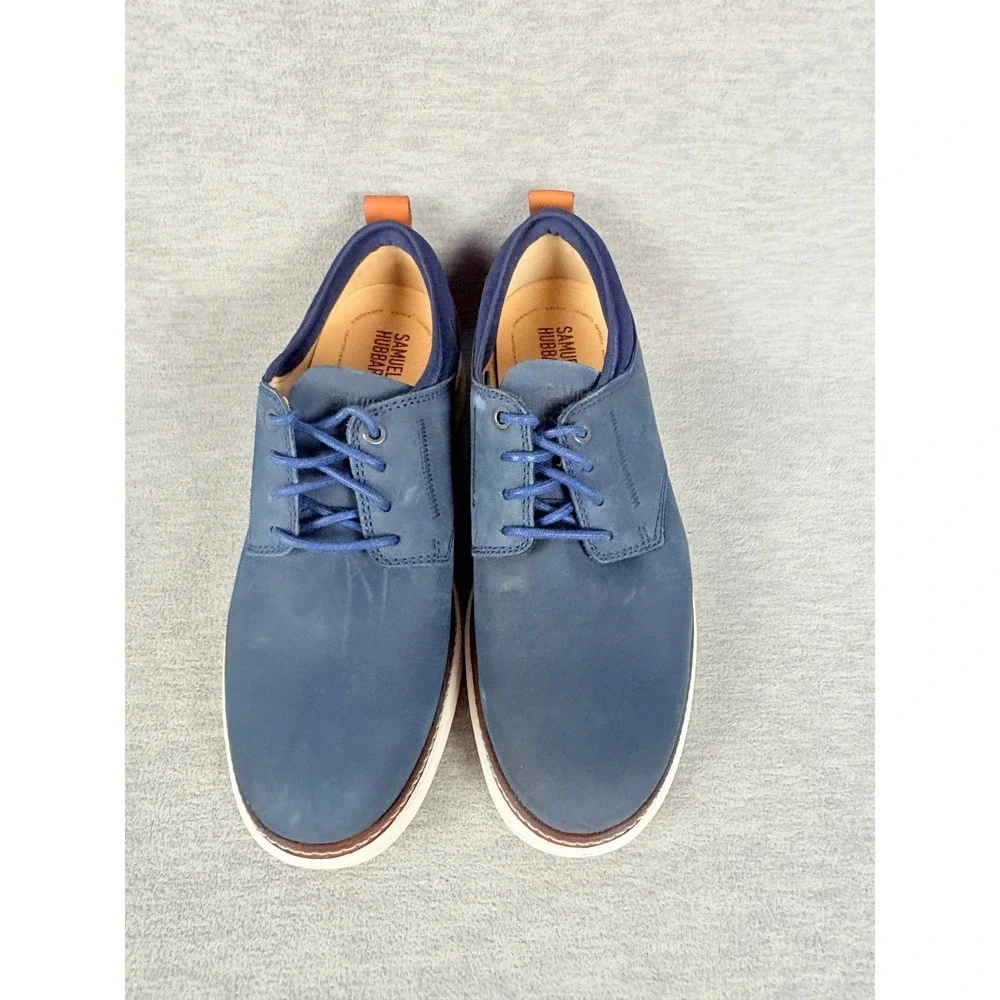 Samuel Hubbard Rafael Lace Up Shoes Mens 9.5 W Blue Navy Nubuck Leather Lace Up